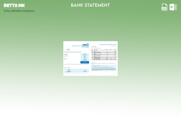 Модерен стил Австралија ANZ доказ за адреса шаблон страници за извод од банка